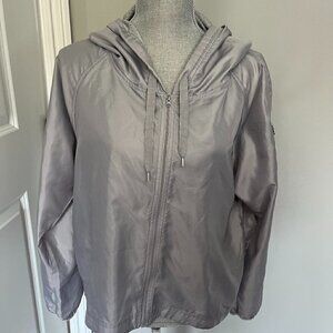 Women's Champion Light Weight Gray Running Jacket Size M EUC